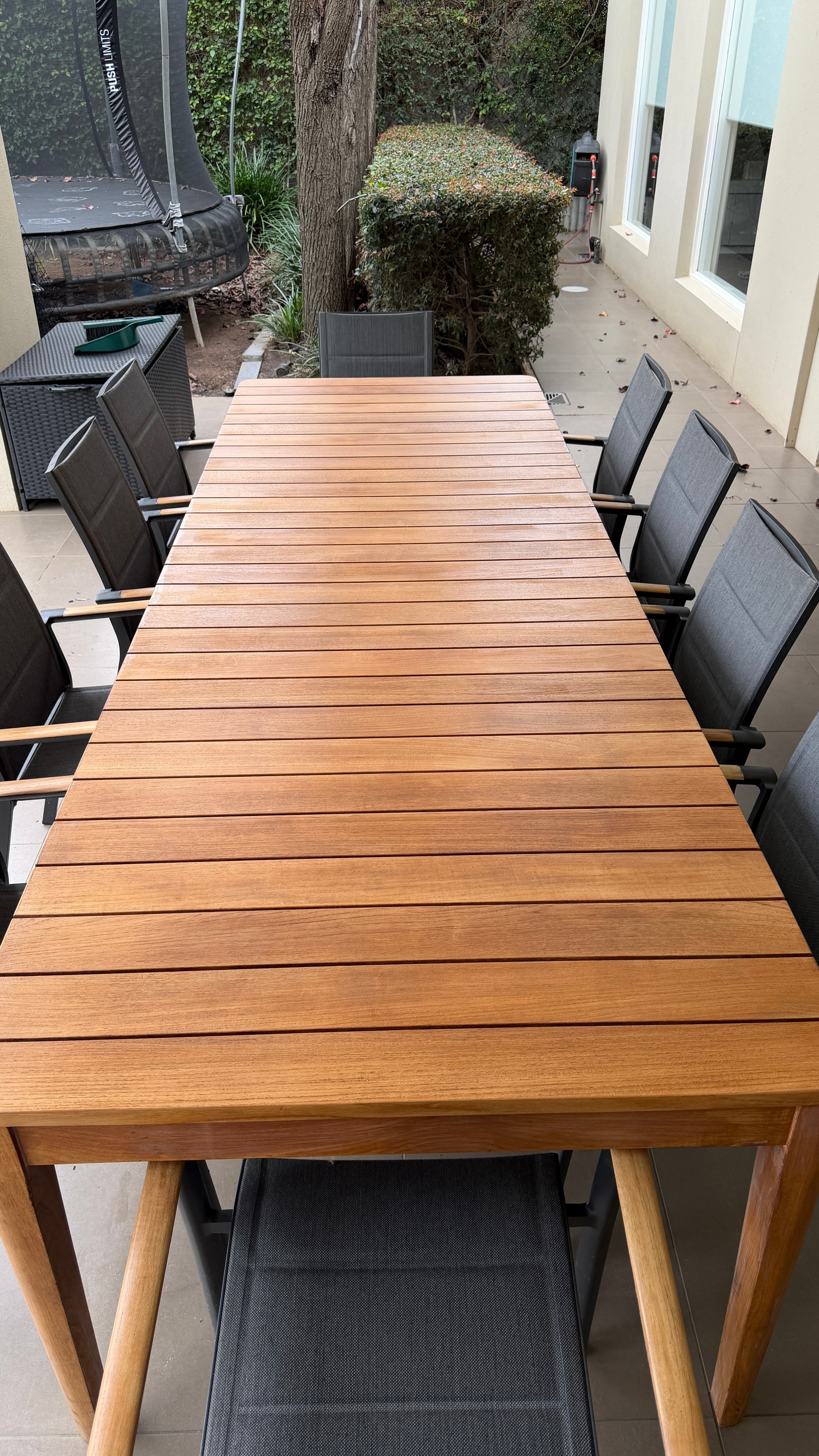 After — outdoor table refresh - norwood